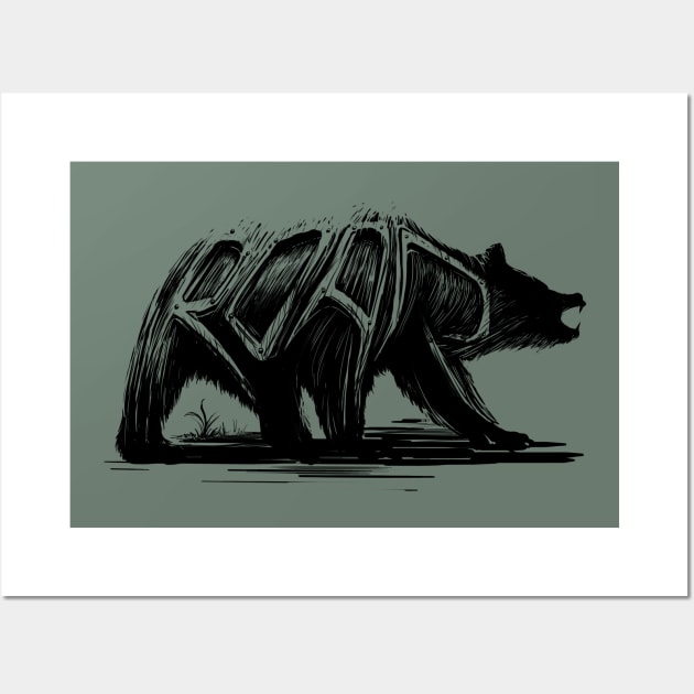 bear says : Wall Art by martinskowsky